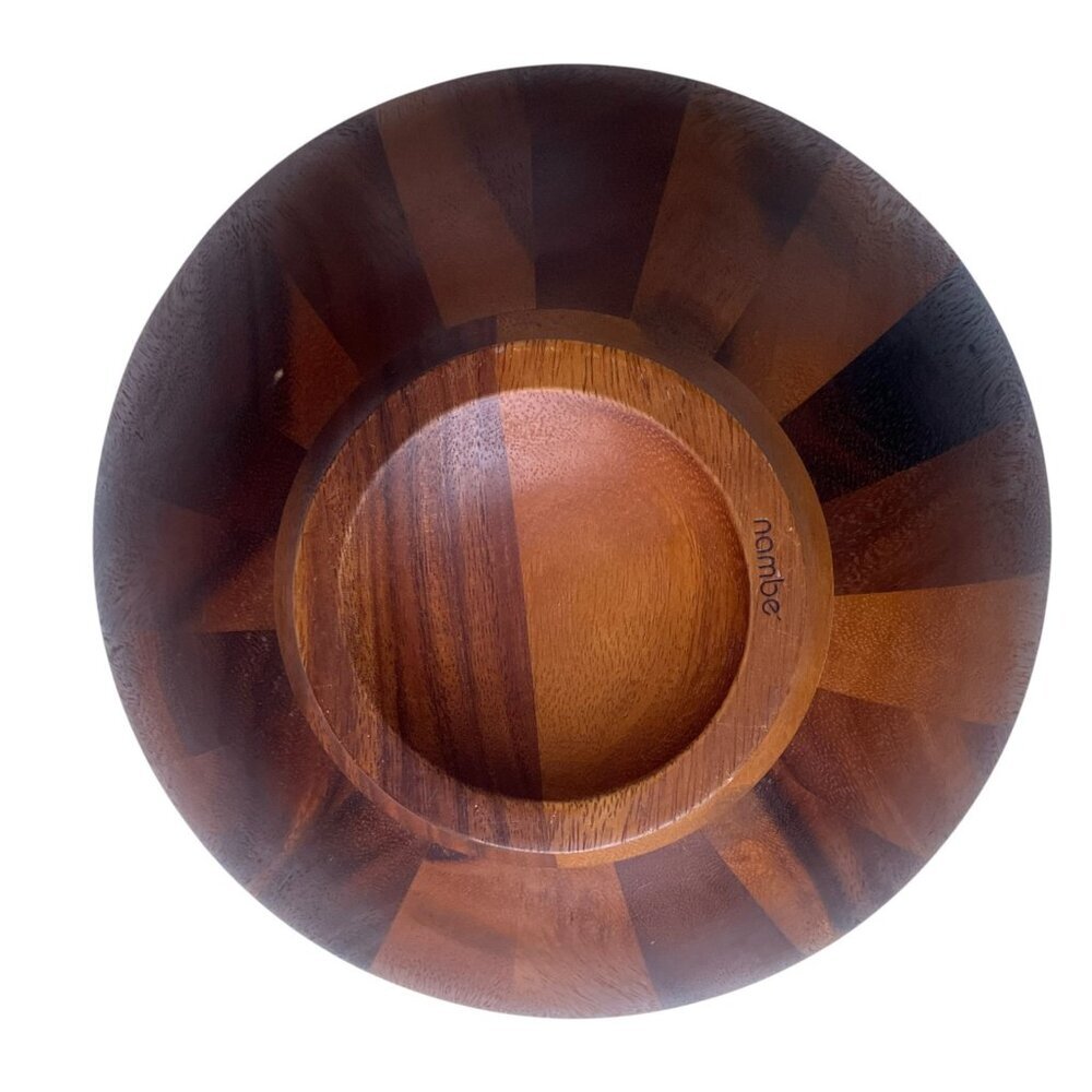 Nambe Yaro Acacia Wood Salad Bowl 14" - Picture 2 of 8